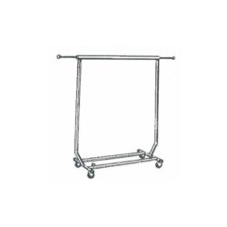 Collapsible garment rack on casters